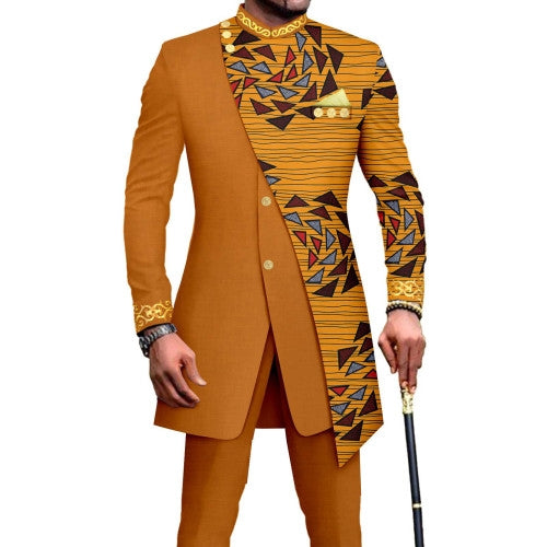 Costume deux pièces pour hommes africains Slim L