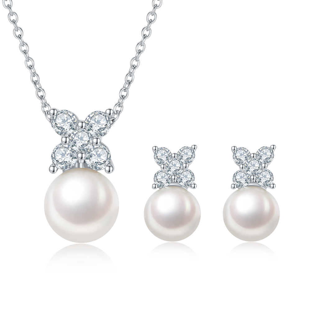 S925 Boucles d'oreilles en perles d'eau douce en argent sterling