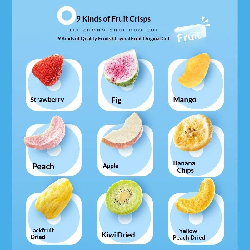Crispes de fruits prêts à manger sans lavage Mélange de fruits congelés séchés Snack
