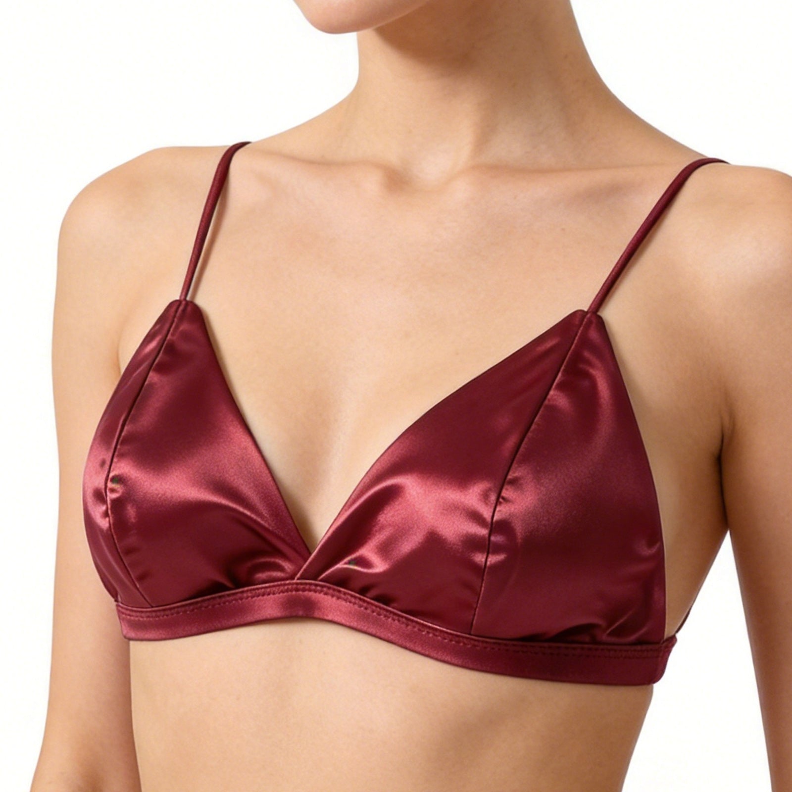Bralette de triangle sans fil Satin