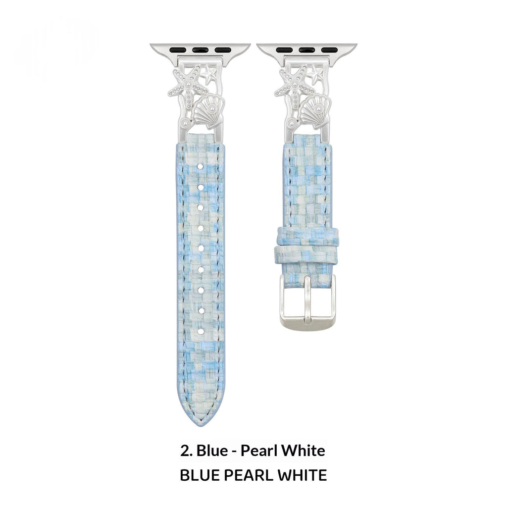 Bracelet de montre en cuir pointillé Cape Shell