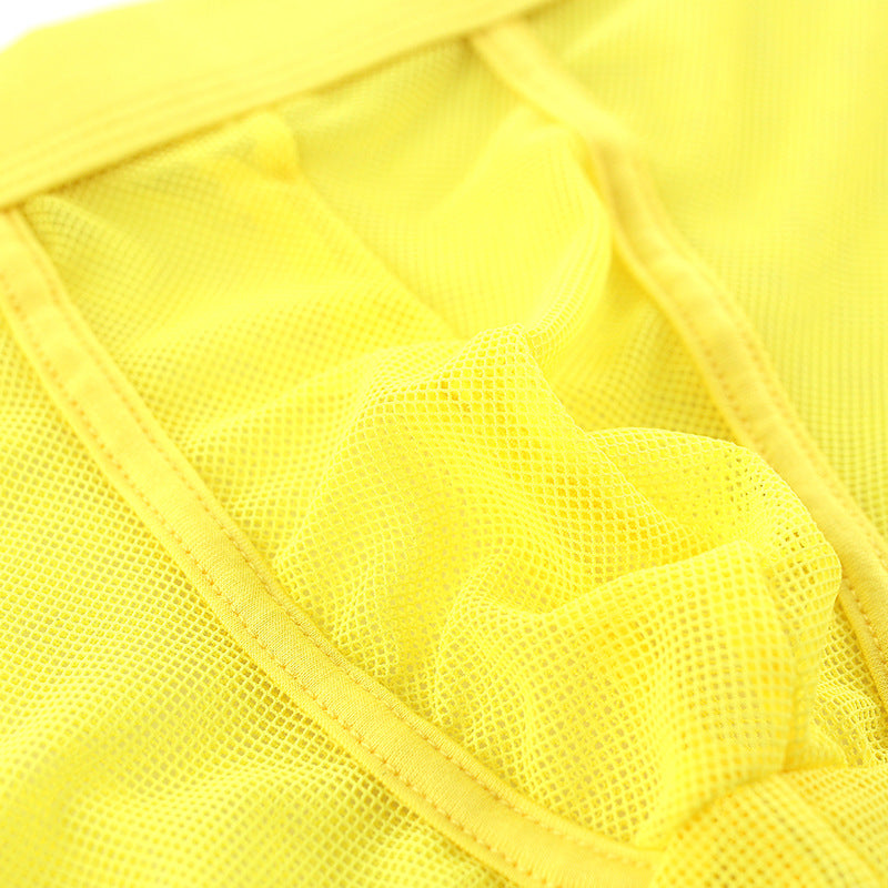Sous-vêtements pour hommes Mesh Mesh Respirant Boxers Low Waist Transparent Boxers Youth Cool Short
