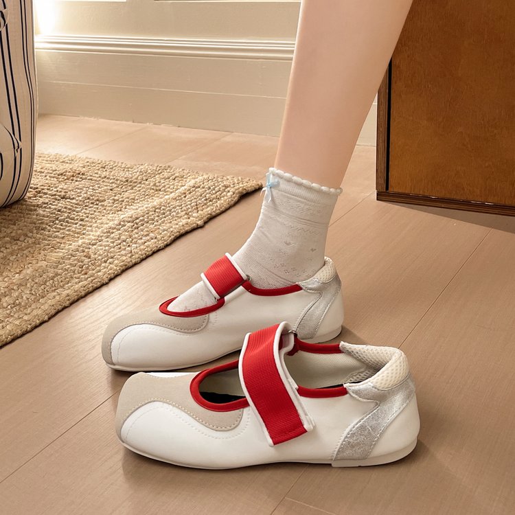 Femmes Mignon Velcro Mary Jane Chaussures Léger Versatile Ballet Chaussures Casual Pour Femmes