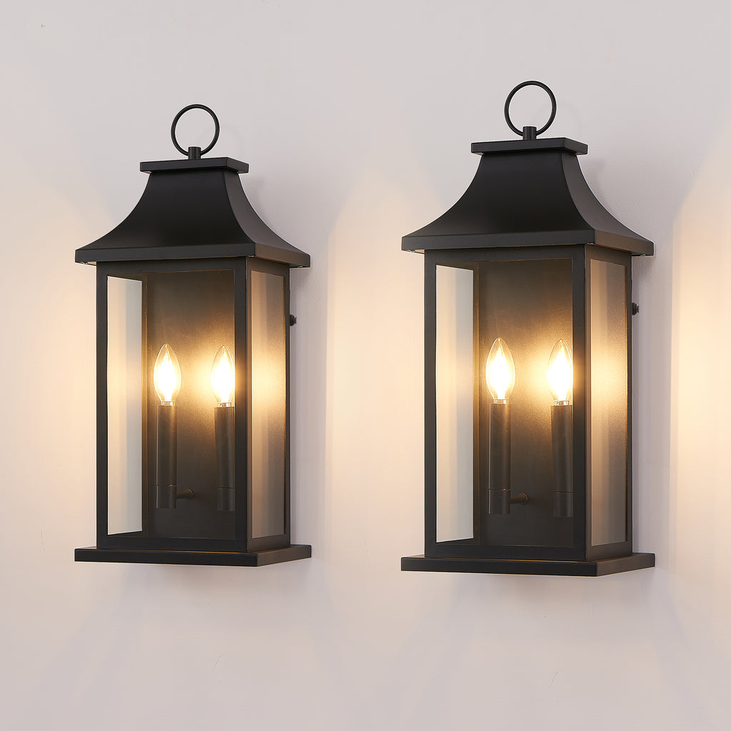 2-Pack Dusk to Dawn Wall Lantern 2-Light