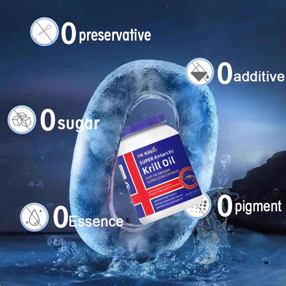 Robin Super Antarctic Krill Oil 60 Capsules Contient Omega 3 EPA DHA