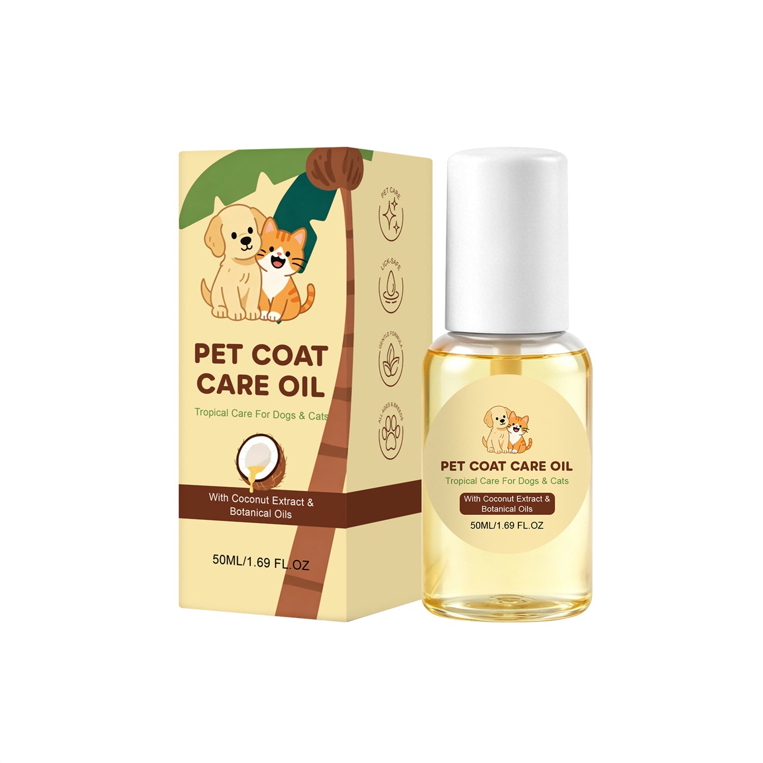 Huile de soin des cheveux pour animaux de compagnie