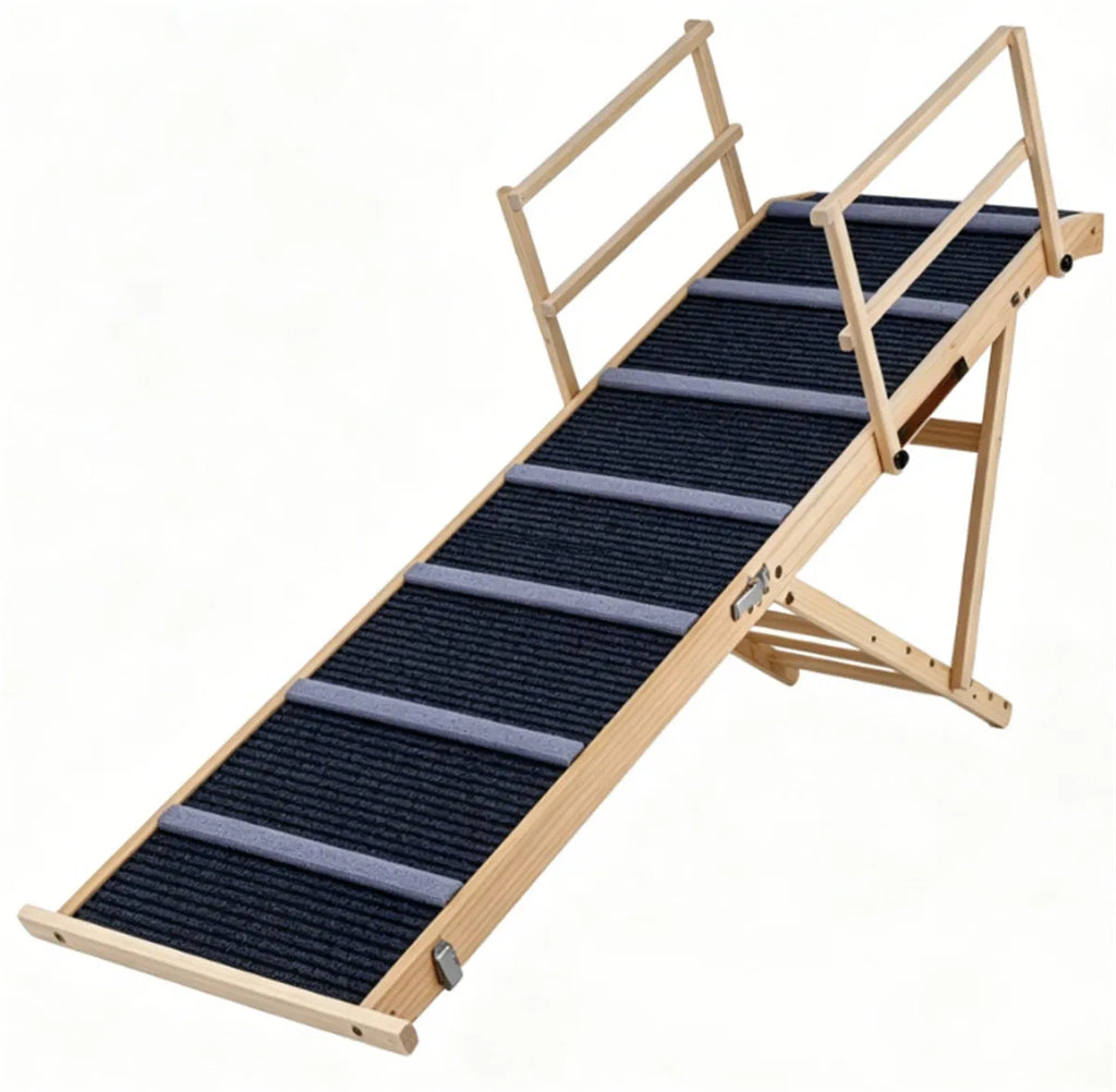 Rampe pliable réglable de 6 niveaux pour animaux de compagnie