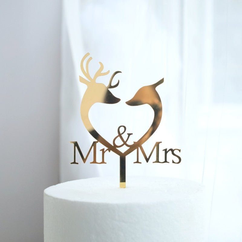 Proposition de mariage d'amour Insertion de gâteau acrylique