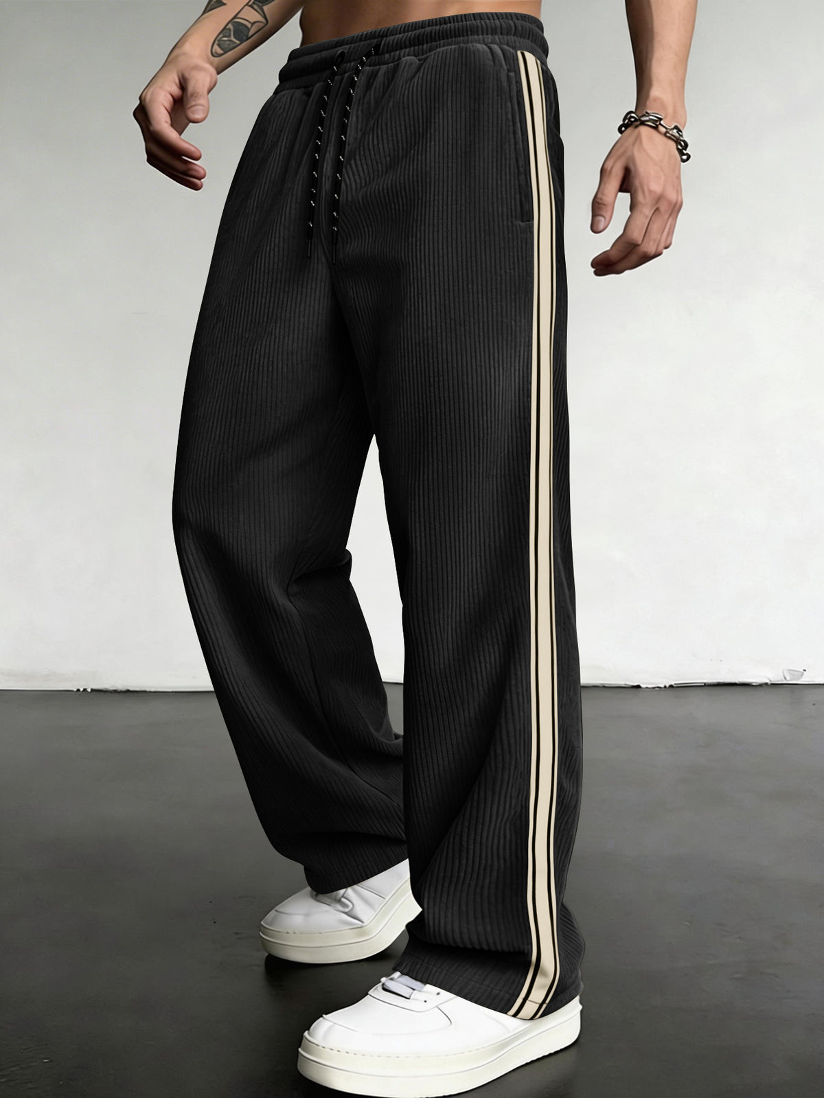 Pantalon respirant à cordon respirant Relaxed-fit Outdoor Casual Straight-leg