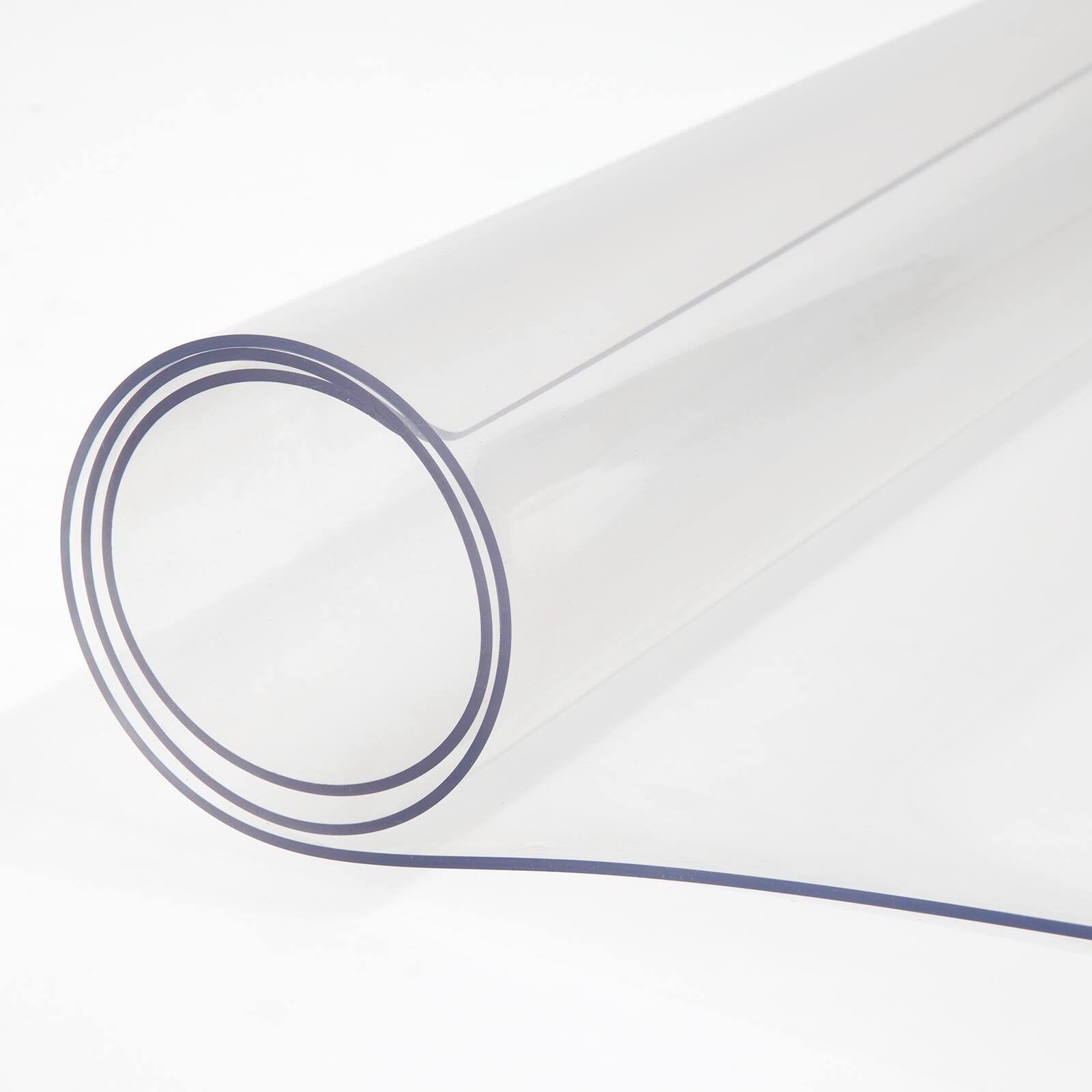 Protecteur de table transparent -1,5mm Épaisseur étanche Couverture de table en PVC résistant pour Dinin