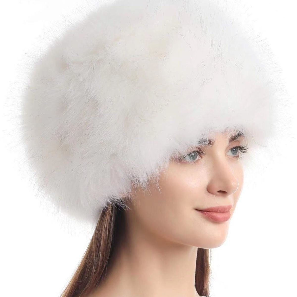 Chapeau de dôme chaud épais de faux de renard d'hiver pour femmes