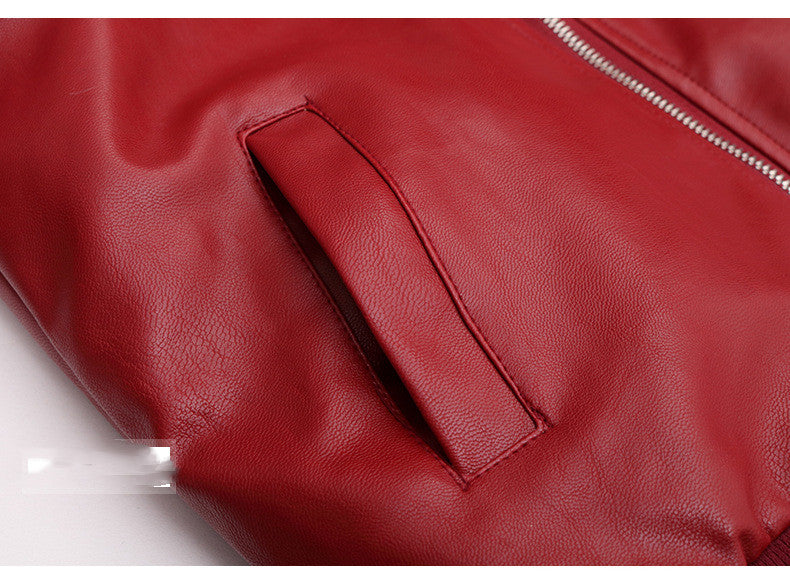 Veste en cuir PU Veste à capuche pour enfants