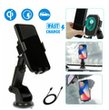 Support de chargeur de voiture sans fil sans fil Qi Support 2 en 1 pour téléphone cellulaire