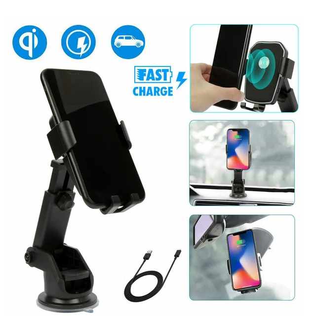 Support de chargeur de voiture sans fil sans fil Qi Support 2 en 1 pour téléphone cellulaire