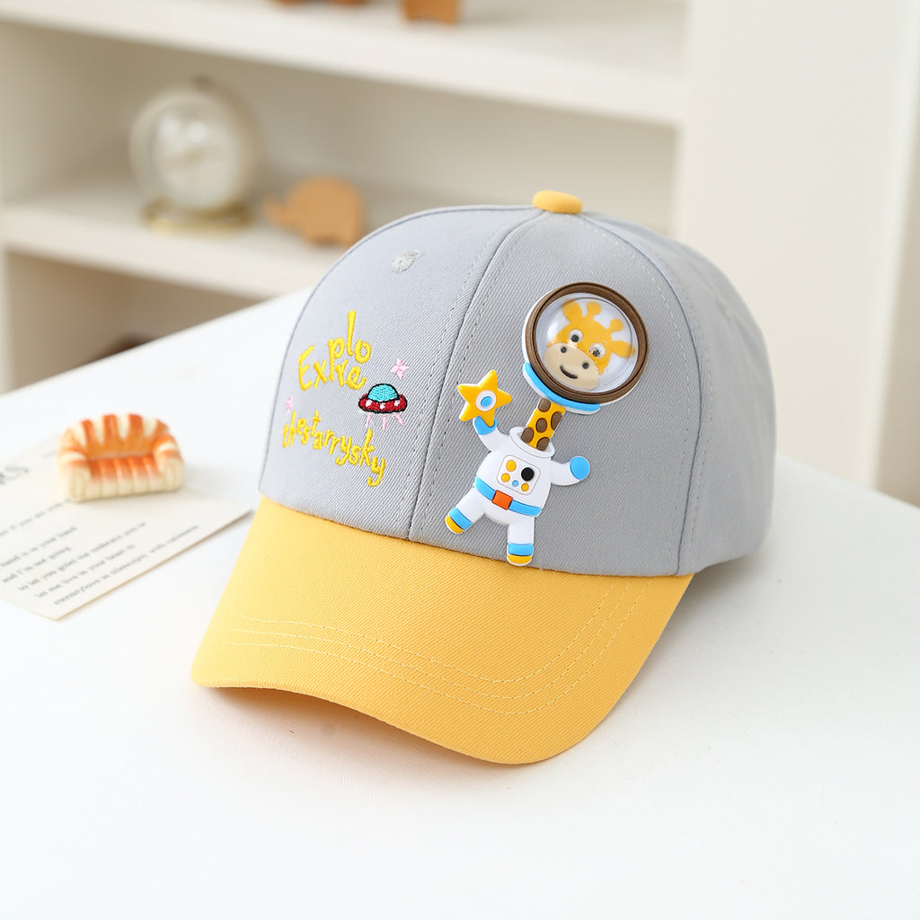 Printemps et été L'espace pour enfants Giraffe multicolore mignon et fashionable Casquette de baseball F