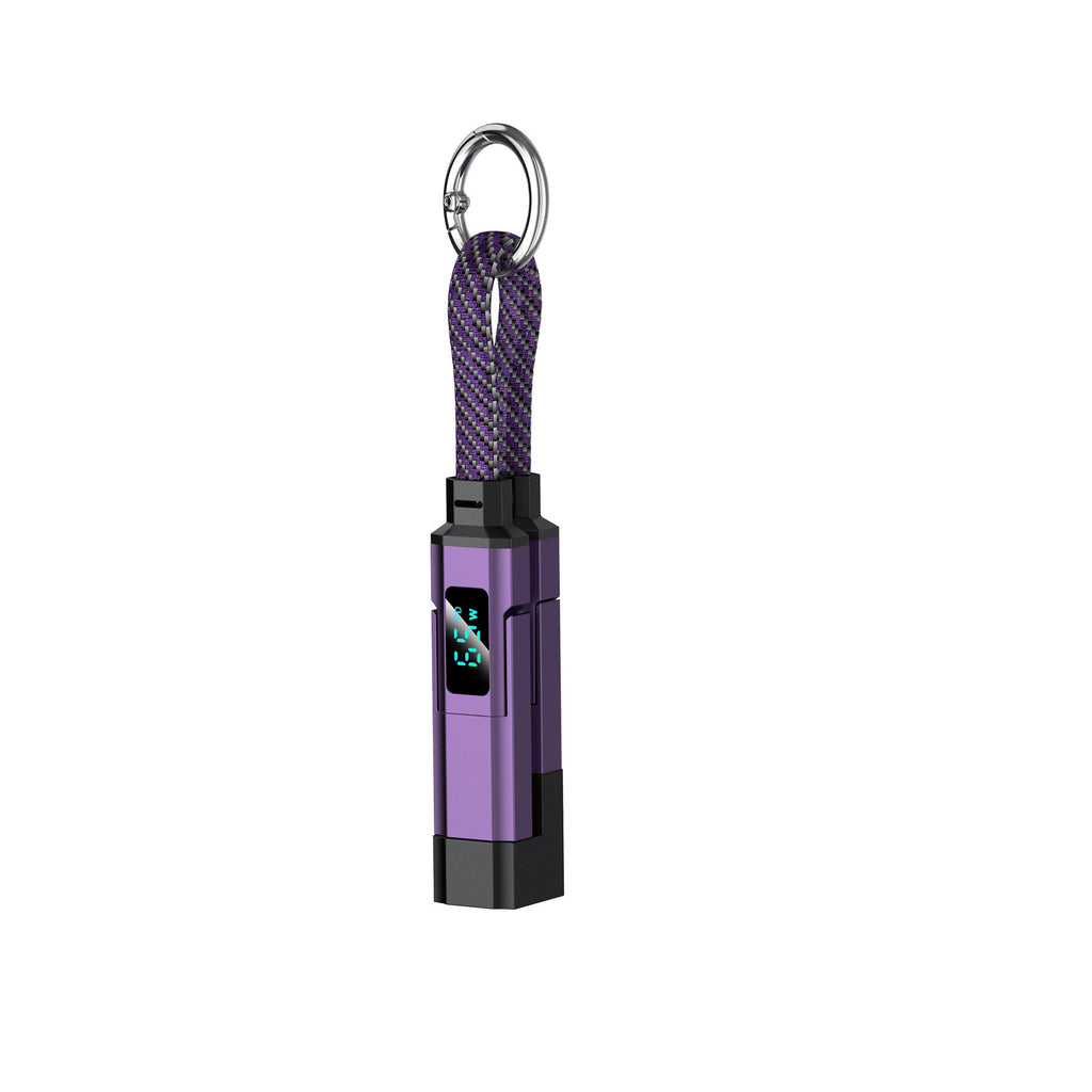 True Digital Display Super-Fast Charging 4-en-1 Câble porte-clés