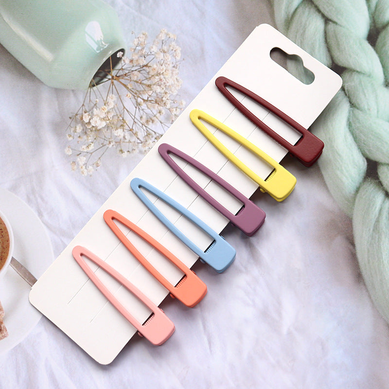 Coffee Color Series Barrettes Girl Side Clip Duckbill Clip Internet Célébrité