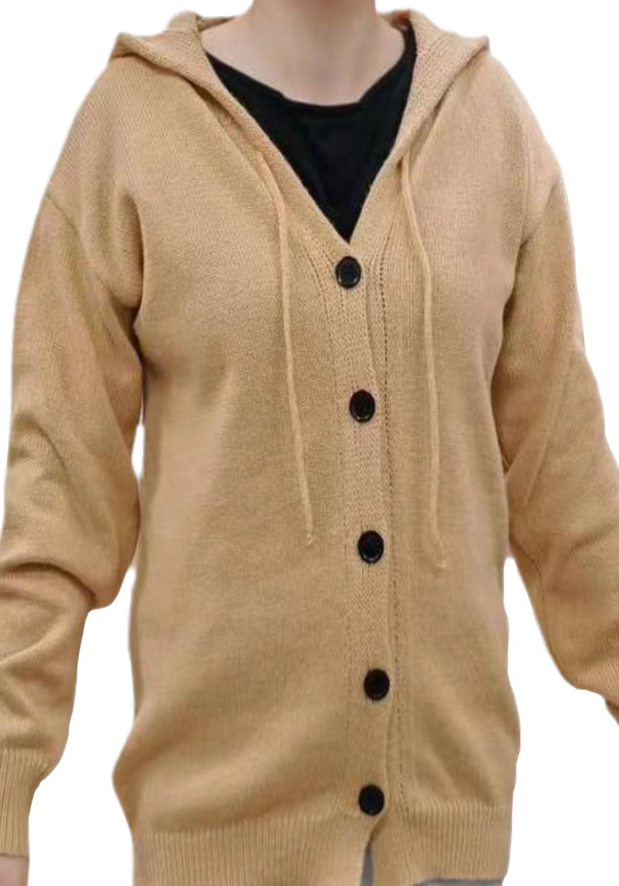 Chemise à capuche à tête unique en couleur V pour femmes