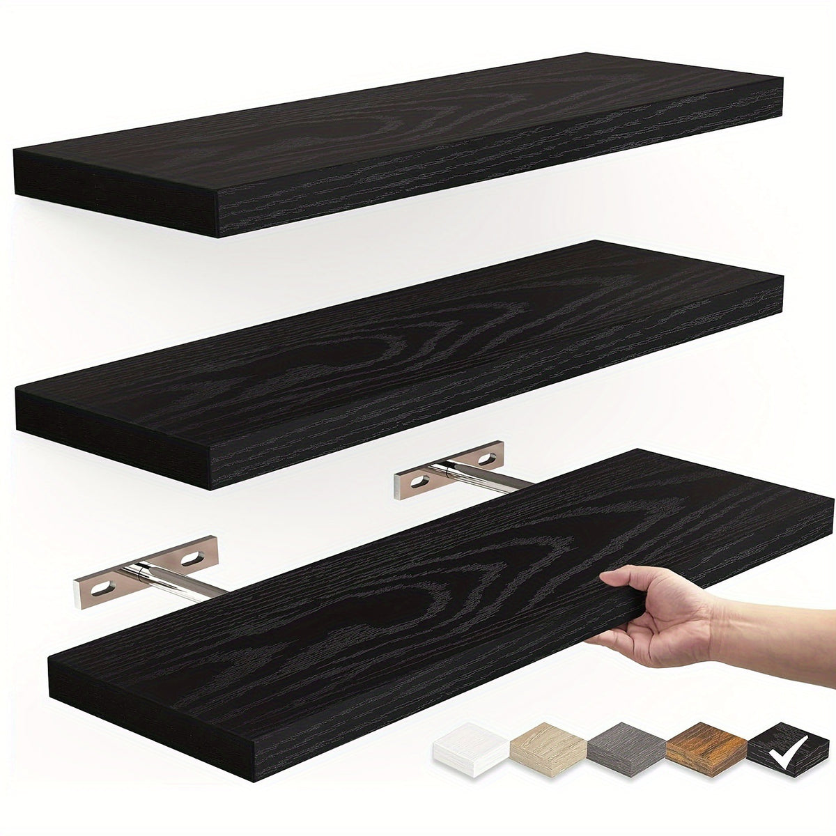 Solid Wood Wall Mounted Storage Shelf