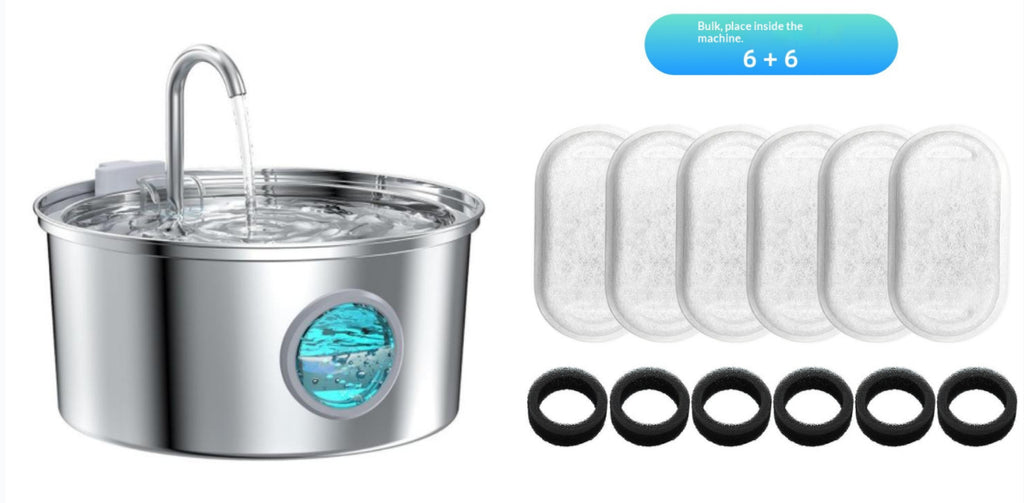 Tous les animaux en acier inoxydable Distributeur d'eau Type de piste ronde Grande capacité Chiens et chats Wat