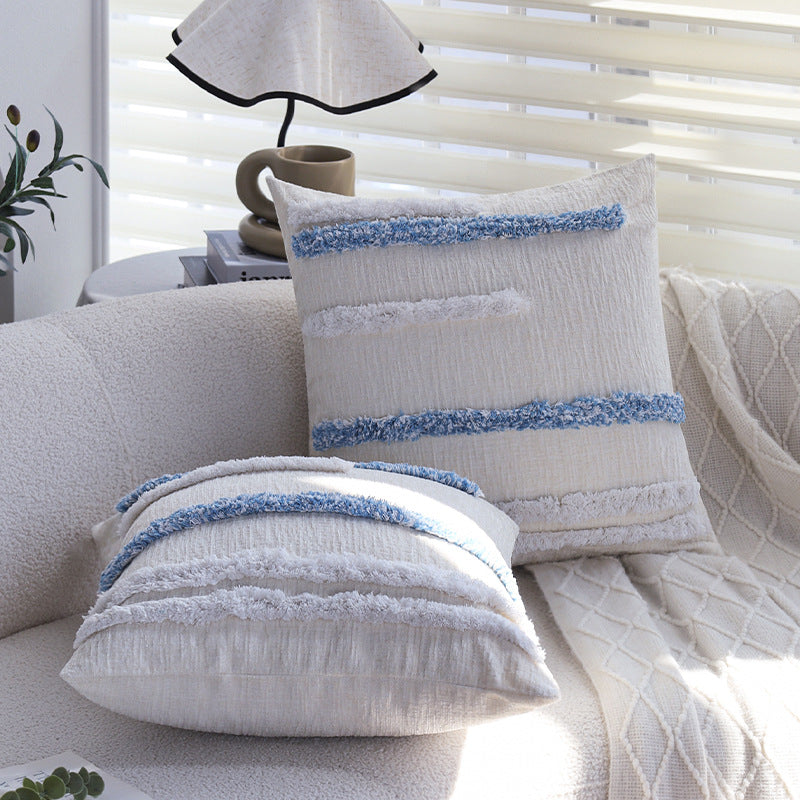 Chambre à coucher bleue Tufted Coussin Coussin Coussin Insert non inclus