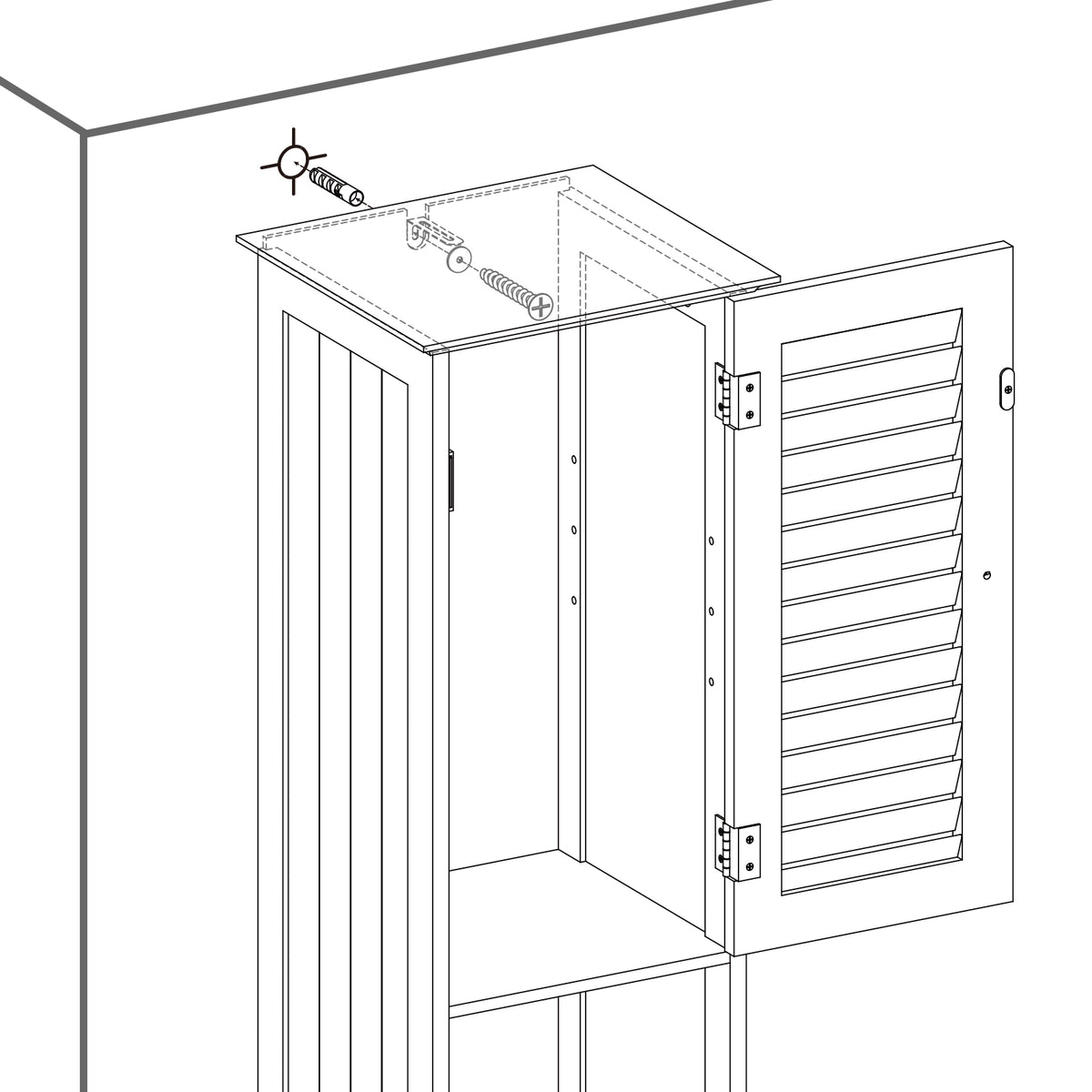 VASAGLE Portes de rangement autonomes