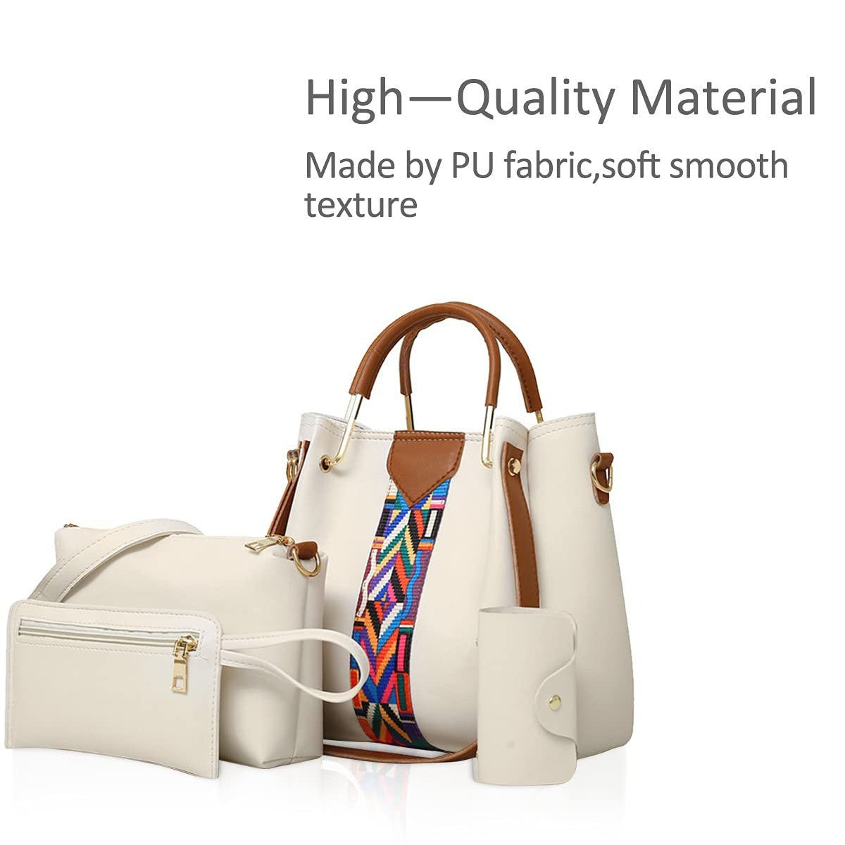 Sacs à main pour femmes Sacs à épaules Sacs à main de 4 pcs Sacs à main pour dames Sacs pour le corps supérieur