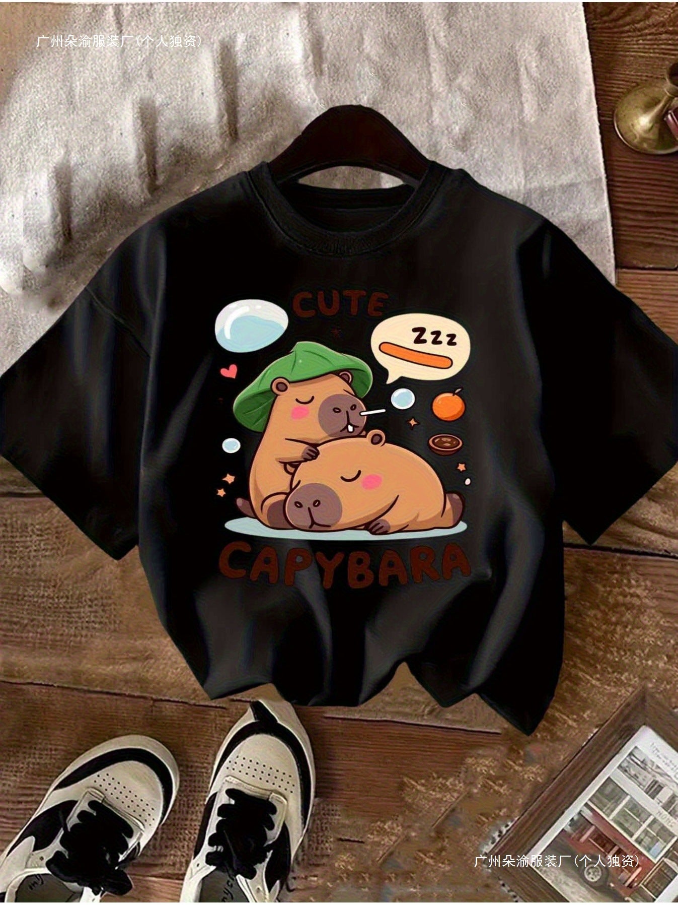 T-shirt à col rond occasionnel d'été pour enfants