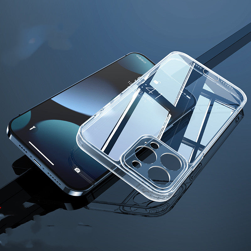 Boîtier de téléphone mobile Magsafe magnétique en verre transparent
