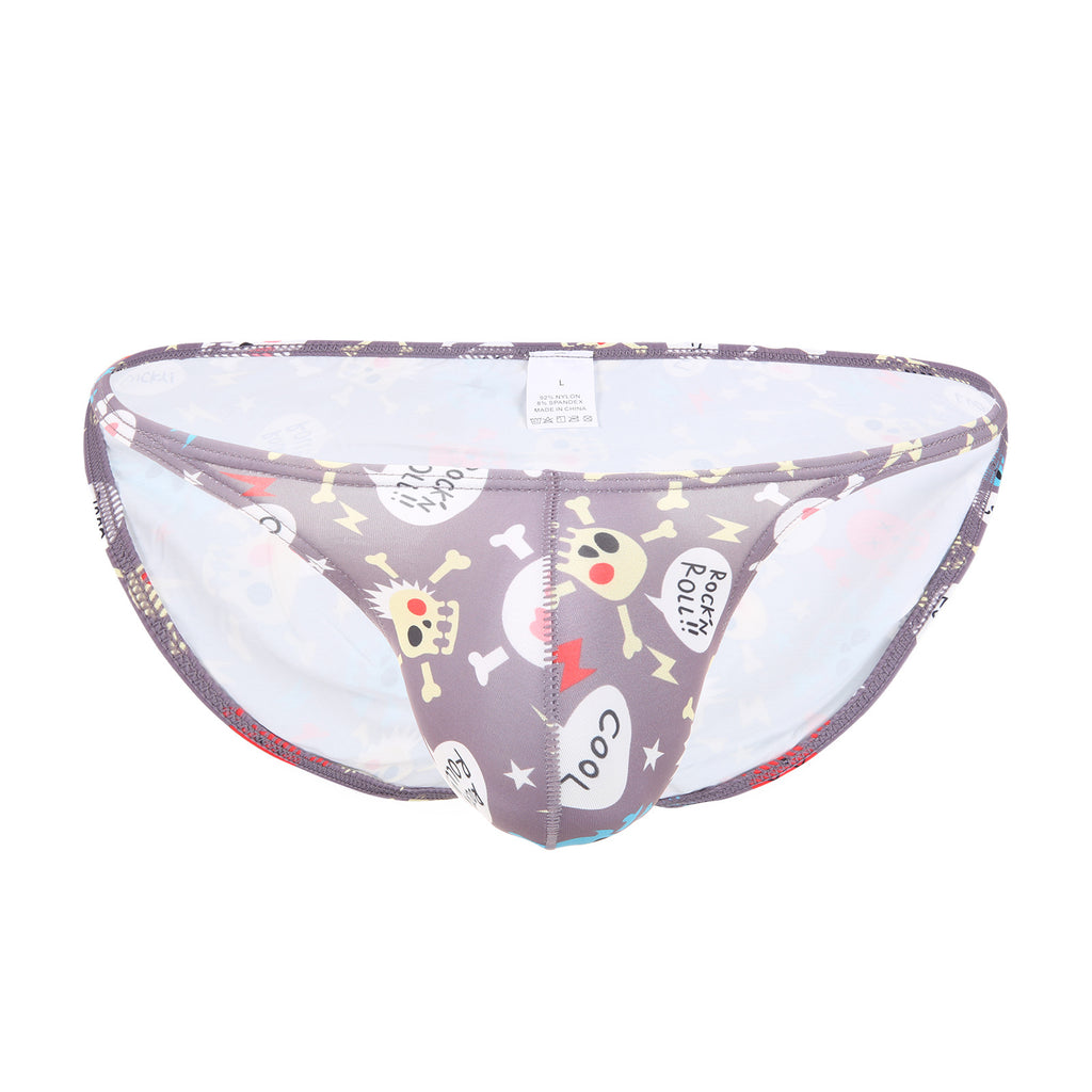 Sous-vêtements masculins Crâne d'Halloween Imprimé Bas Waist Big Bag