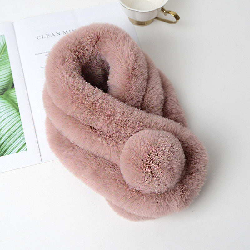 Écharpe de fourrure de lapin Rex pour femmes