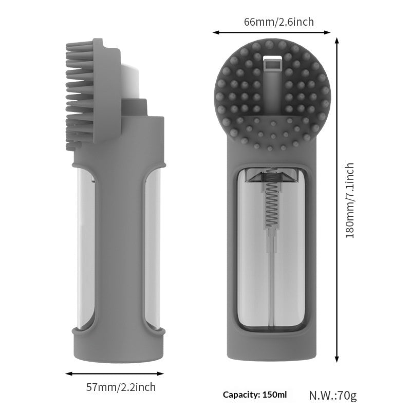 Brosse de bain pour animaux de compagnie Baignoire en mousse multifonctionnelle intégrée Silicone Brosse de bain à frotter Cat And Do