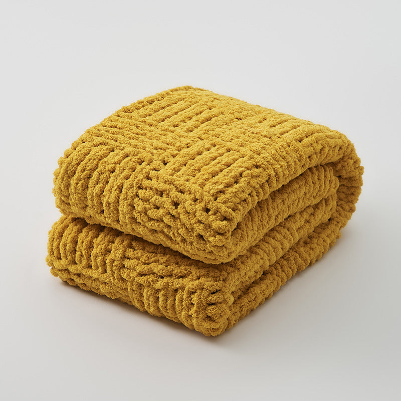 Cozy Blanket Maison Coiffé Couleur Solide Couverture