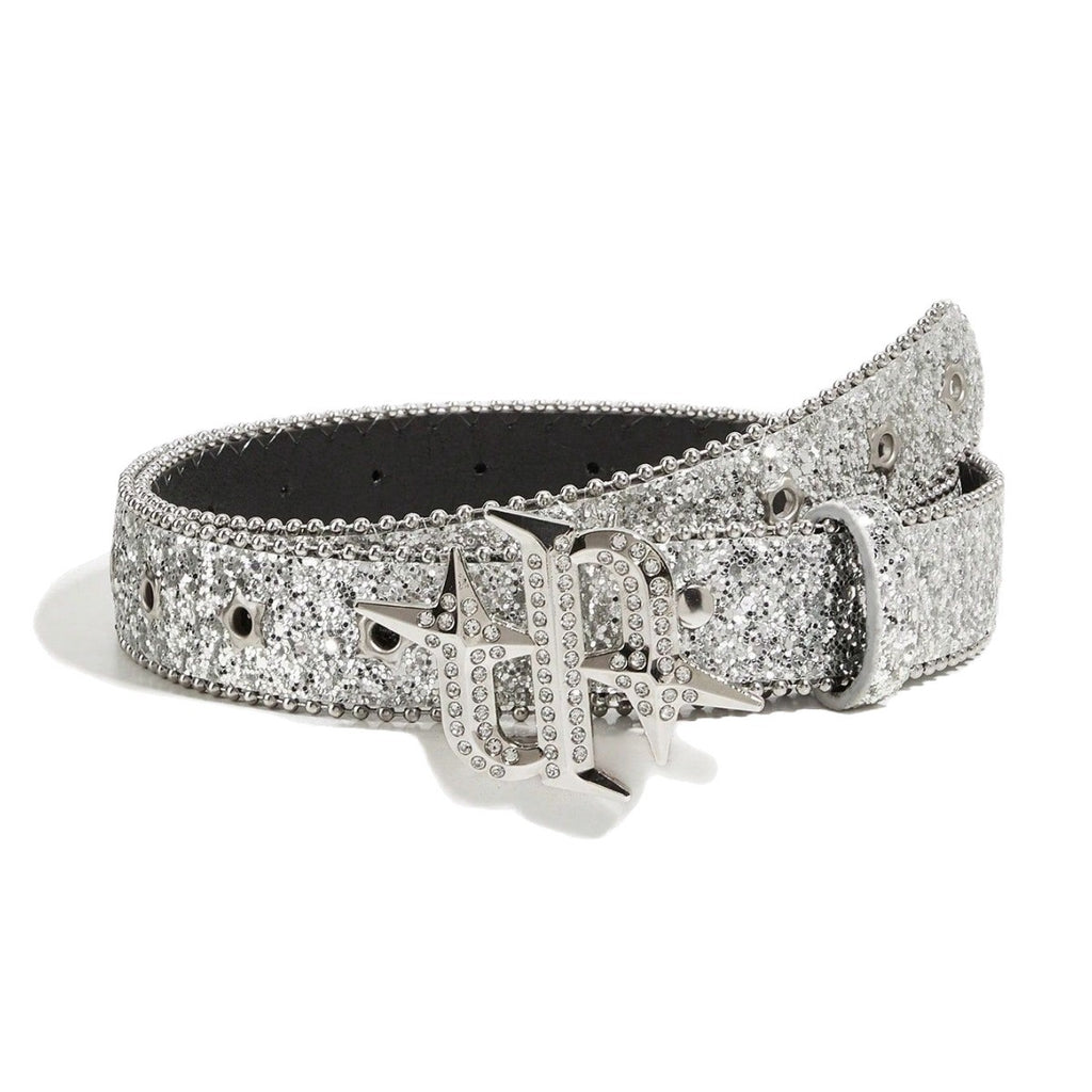 Large Ceinture, mode européenne et américaine Personnalisée Ceinture Jeans décorée de paillettes