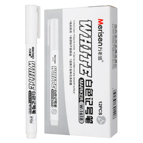 Super blanc éblouissant tête fine séchage rapide stylo de peinture étanche
