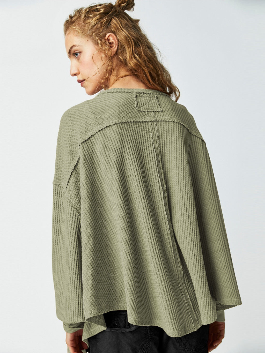 Women's Fashionable Casual Off-the-Shoulder Loose-Fit Long-Sleeve Top