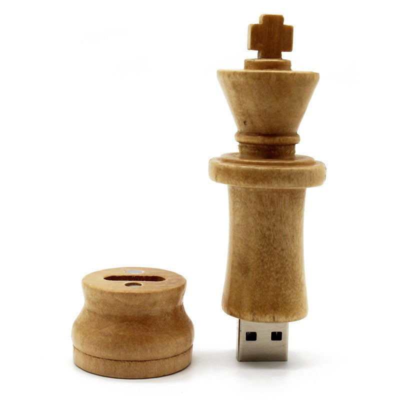Échecs en bois Pen Drive King Usb Drive Mémoire en bois Stic