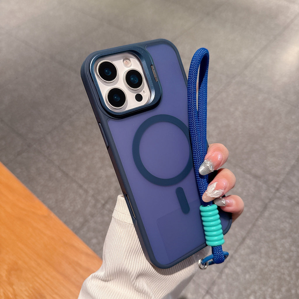 Boîtier de téléphone magnétique à monture de lentilles