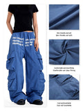 Femme Elastic-waist Street-style Lettre-print Pantalon à sèche-linge rapide en bon état