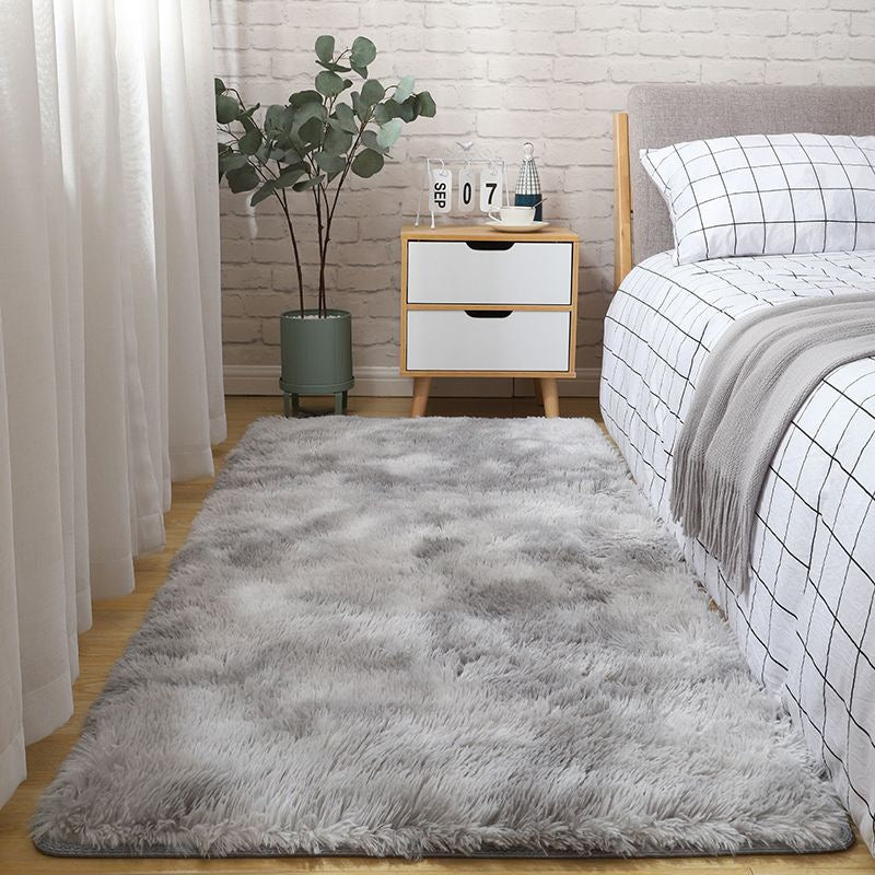 Silk Carpet Bedroom Solid Color Sitting Area