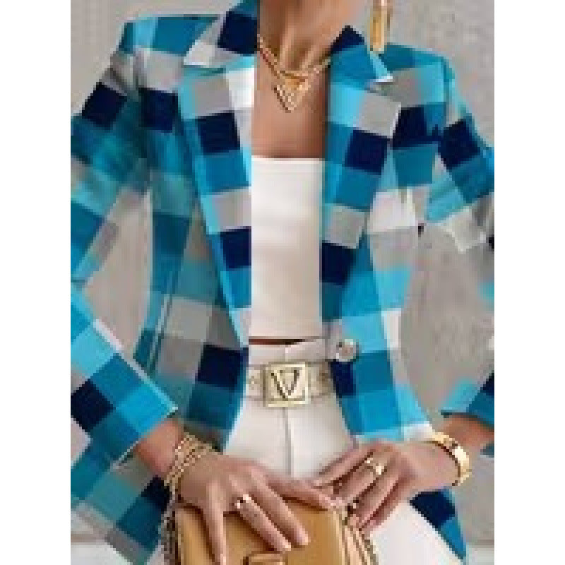 Women's trendy printed suit blazer