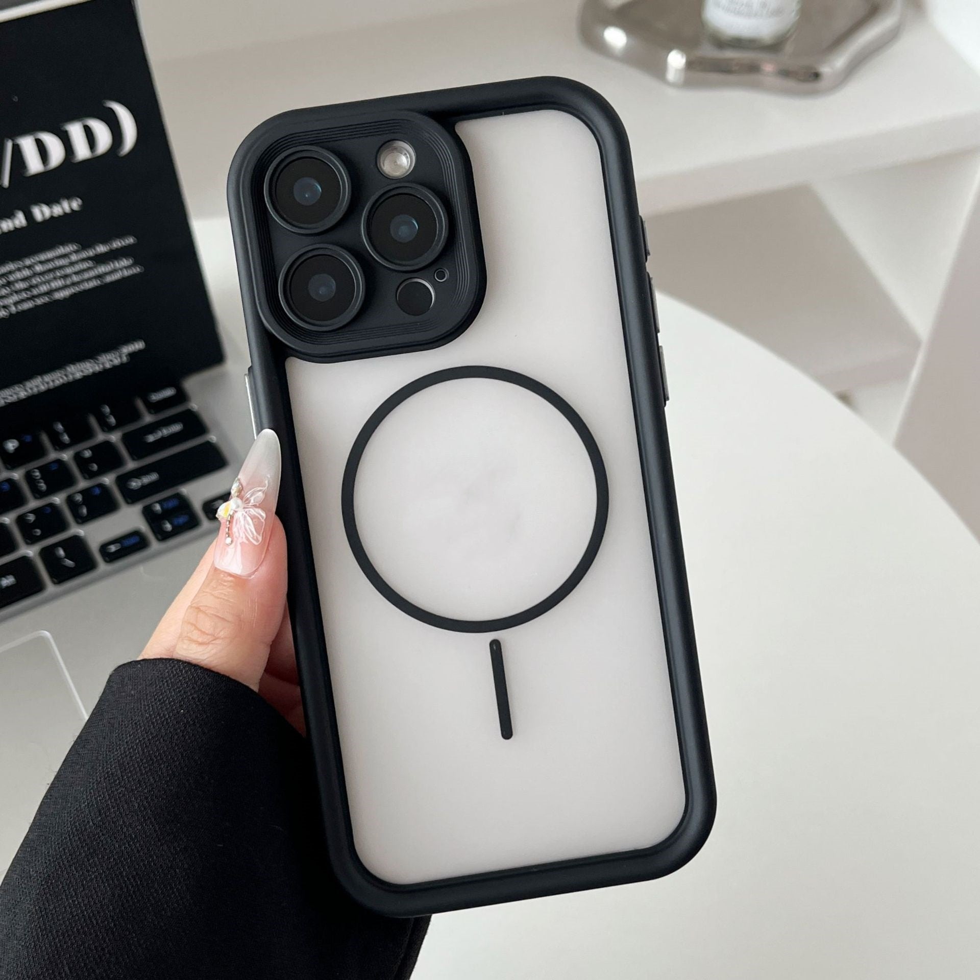 Skin Feeling Solide boîtier de téléphone magnétique résistant aux gouttes Manche de protection résistante à l'usure