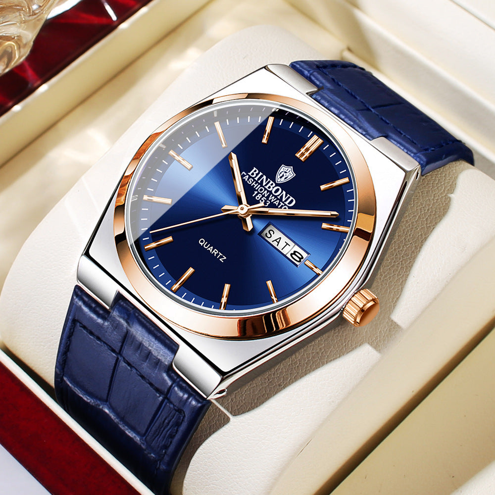 Léger Luxury Casual Business Quartz Watch Hommes