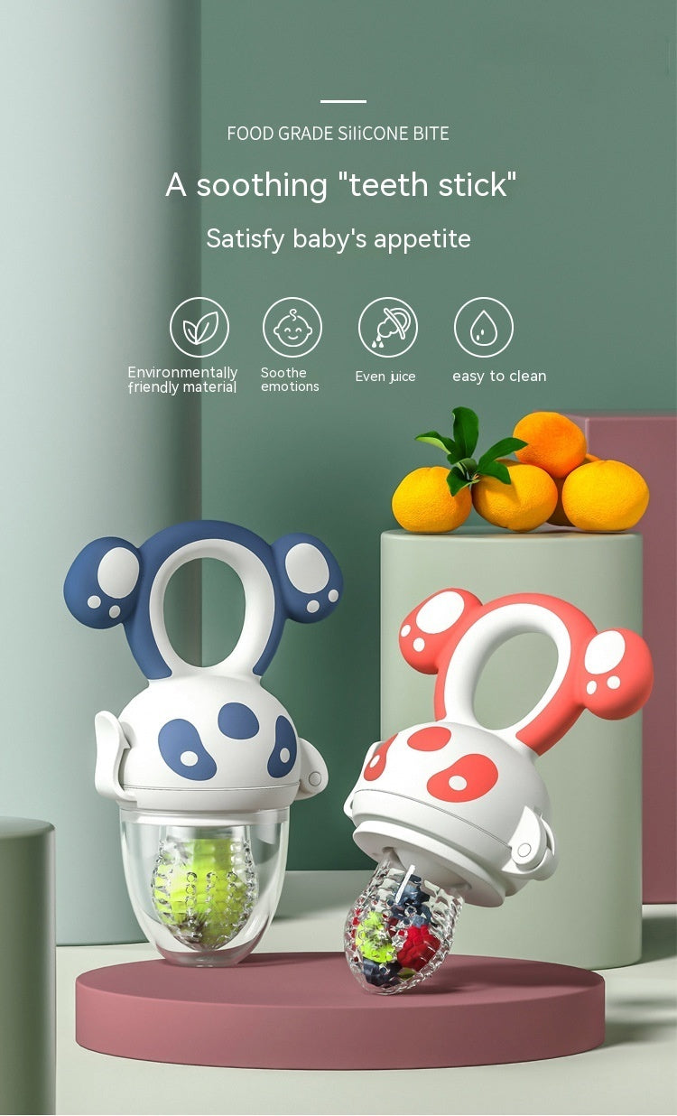 Happy Bite Baby Teether Non-staple Food Fruit Fooding Artifact Baby Pacifier Main Silicone
