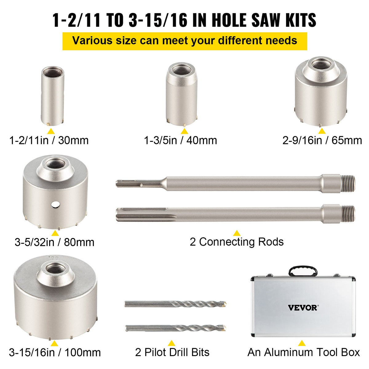 Kit de scie à trou de béton