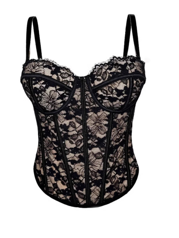 European And American Spice Girls Black Dece Inner Strap Outer High-end Wear Body Shaping