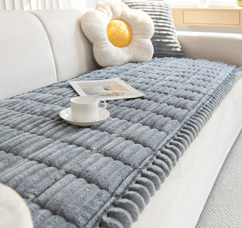 Couverture de protection de canapé pour animaux non glissants en peluche