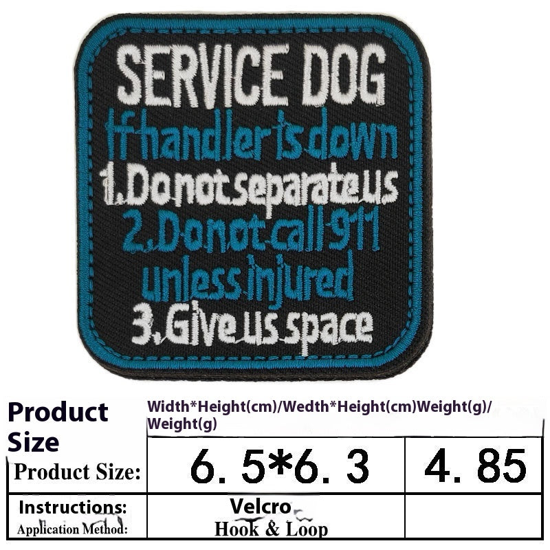 Accessoires de chien de chien Brodé Velcro Vêtements de chien Sticker décoratif Broderie informatique