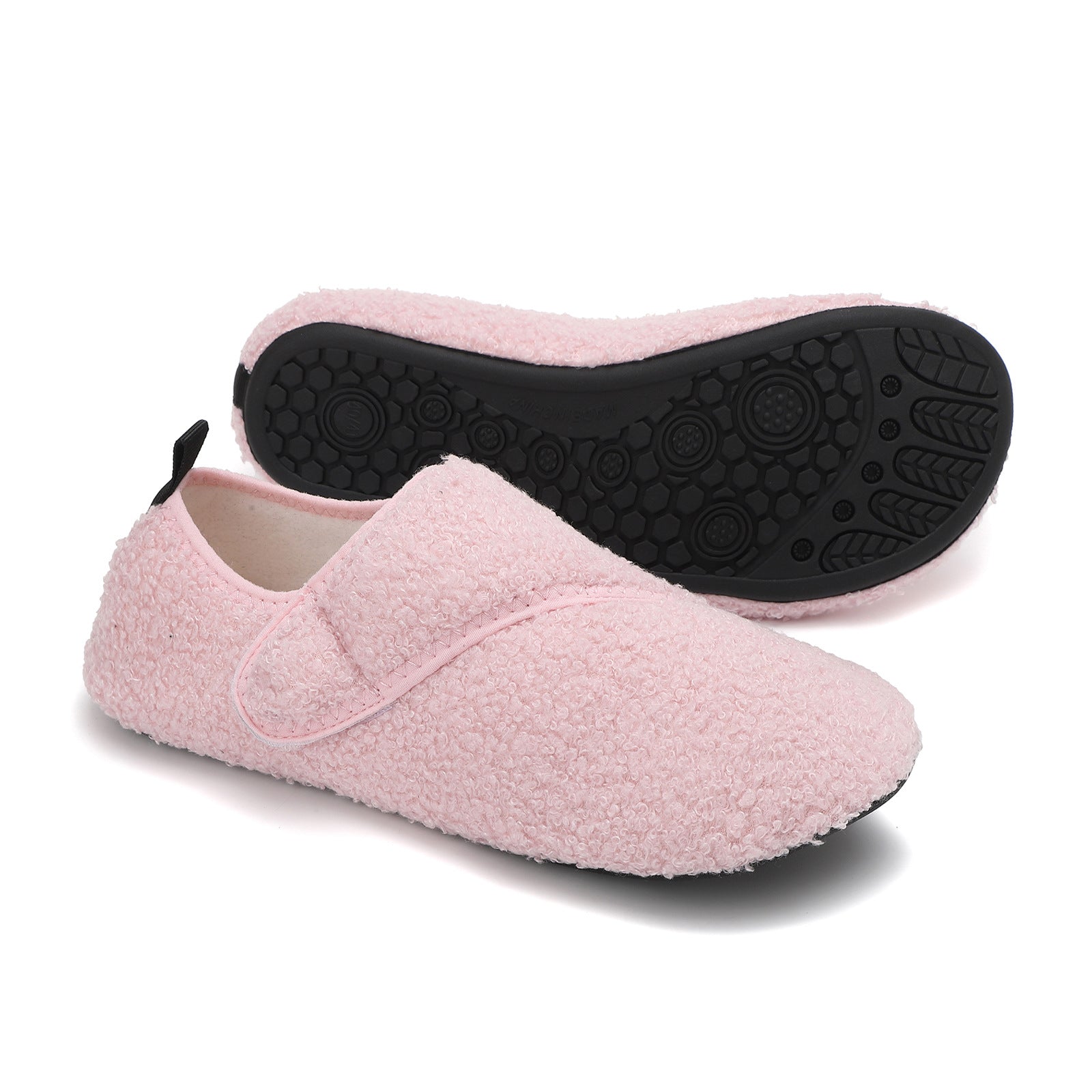 Automne Hiver Hommes et femmes Pantoufles en coton doublé de polaire
