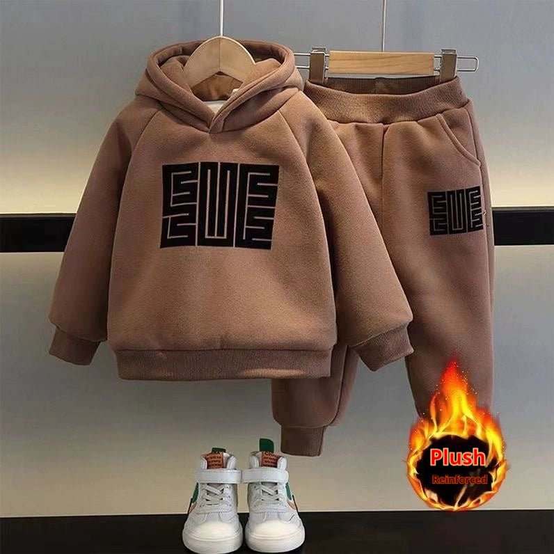 Vêtements d'hiver Sweater polaire Vêtements de sport épaississants Ensemble de deux pièces